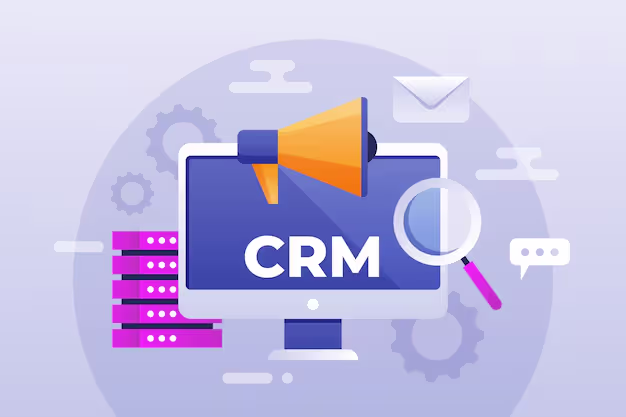 Gradient CRM illustration showing benefits